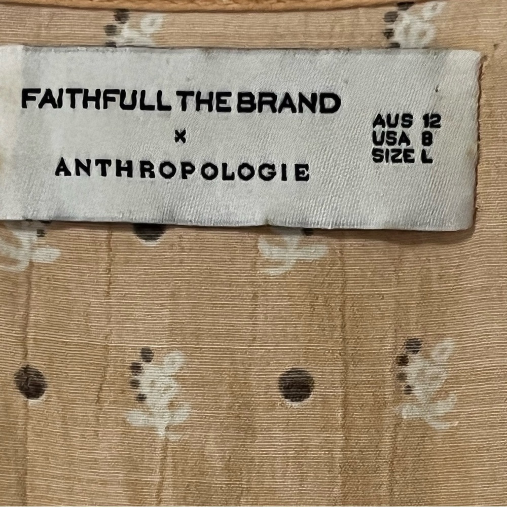 Faithfull the brand Trinidad tunic dress in pink Anthropologie Large mini whimsy - Picture 16 of 16